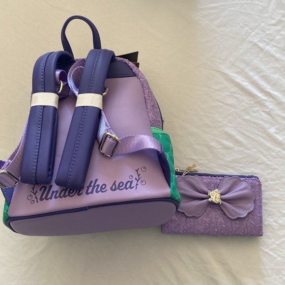 Disney Lounge Fly Princesses Sequins Ariel Bag and Wallet - Picture 2 of 2